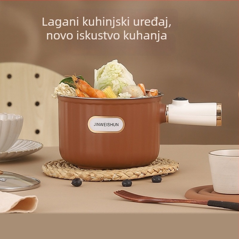 304 nehrđajući čelik, višenamjenski električni lonac, 2L, za kućnu i studentsku upotrebu, lonac za rezance i hot pot, pametan sve-u-jedan lonac