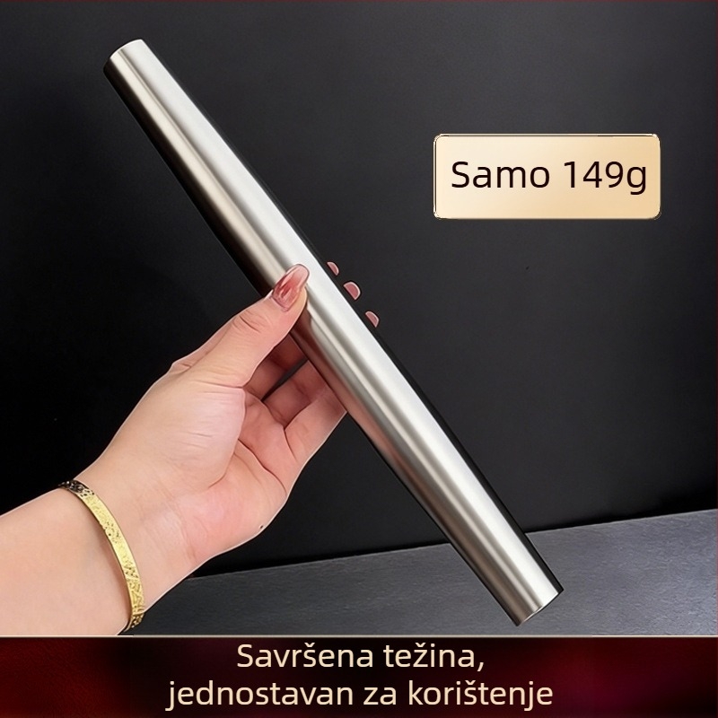 Valjak za tijesto od 304 nehrđajućeg čelika za kućnu upotrebu, bezšavni valjak za tijesto za knedle i rezance