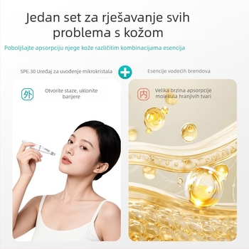 Gabrielle Uređaj za mikroiglice za lice za kućnu upotrebu, uređaj za ubrizgavanje seruma i njegu kože s Water Light tehnologijom