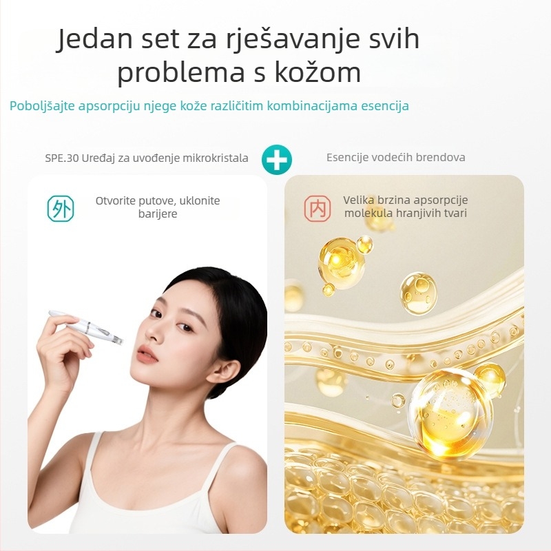Kućni uređaj s mikroiglicama za lice za infuziju esencije i njege kože uz nano vodenu svjetlost