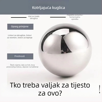 Valjak od nehrđajućeg čelika 316 za tijesto za knedle, novi model, kućna upotreba, višenamjenski alat za tijesto
