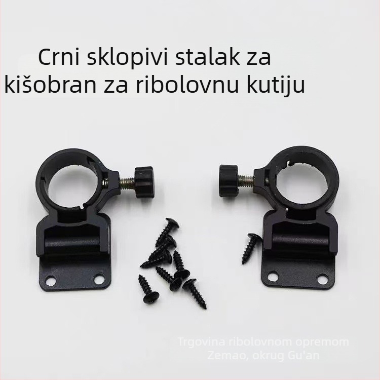 Sklopivi nosač kišobrana za kutiju za ribolov — aluminijska legura, universalni, izuzetno lagan, vijak protiv gubitka