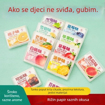 Dječji jestivi ljepljivi rižin papir – okusi borovnice i jagode, DIY slatki papir