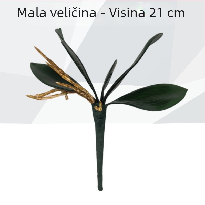 EVA umjetni listovi Phalaenopsis orhideje, tamnozelene, za kućnu i hotelsku dekoraciju