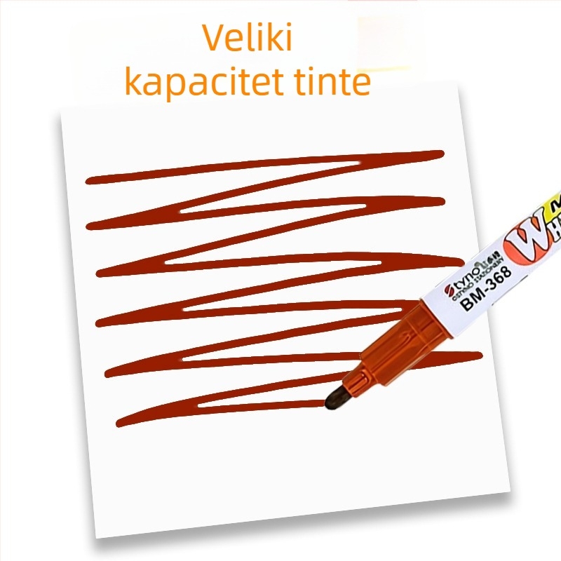 Marker za bijelu ploču, 8 boja, dvostruki vrh (deblji i tanki), na bazi vode, izbrisiv, za ured i dom