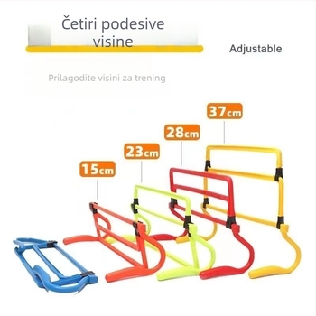 Prilagodljivi kućni okvir za trening s preprekama — za nogomet, košarku i atletiku (mali okvir za prepreke)