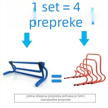 Prilagodljivi kućni okvir za trening s preprekama — za nogomet, košarku i atletiku (mali okvir za prepreke)