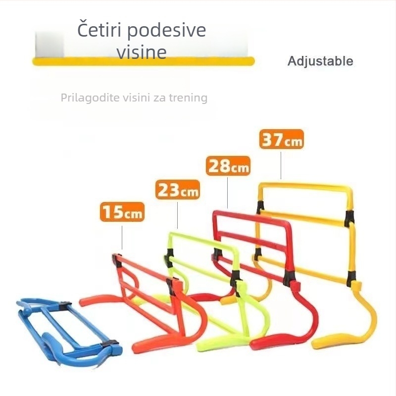 Prilagodljivi kućni okvir za trening s preprekama — za nogomet, košarku i atletiku (mali okvir za prepreke)