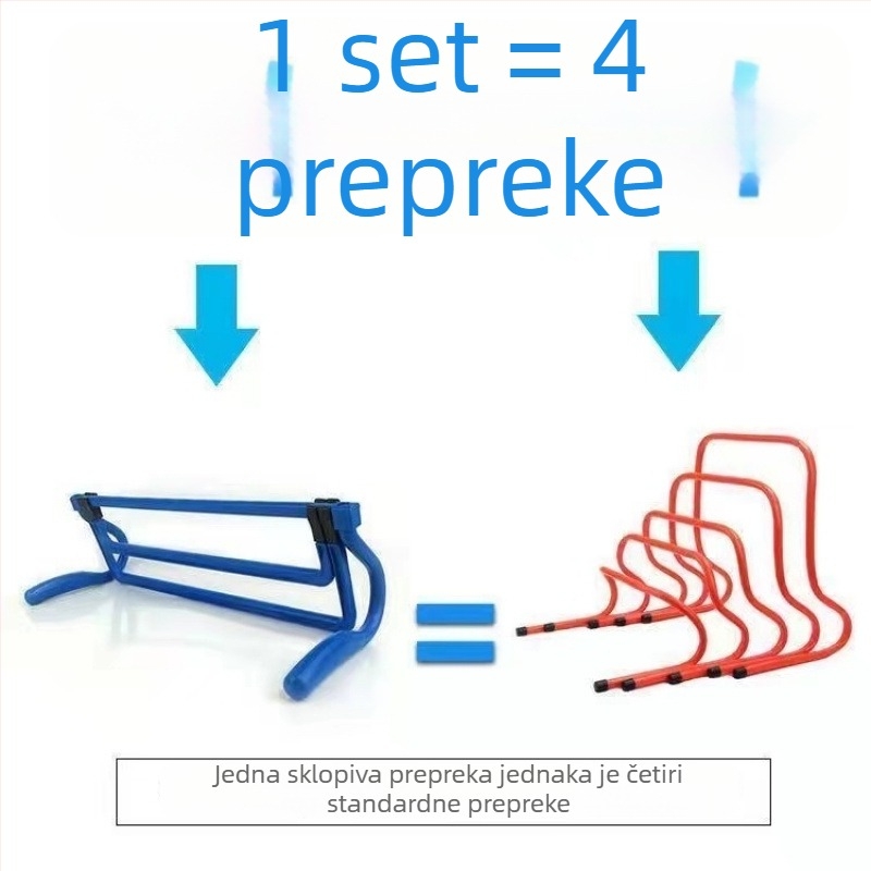 Prilagodljivi kućni okvir za trening s preprekama — za nogomet, košarku i atletiku (mali okvir za prepreke)