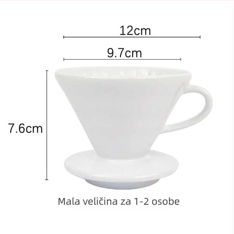 Porcelanski dripper za kavu V60 pour-over, oprema