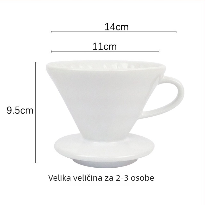 Porcelanski dripper za kavu V60 pour-over, oprema