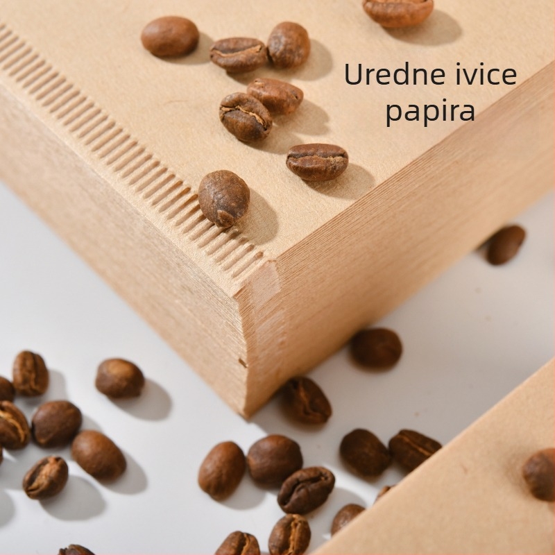 V60 konus papir za filtriranje kave, prirodna boja, set od 100 listova za kućnu upotrebu