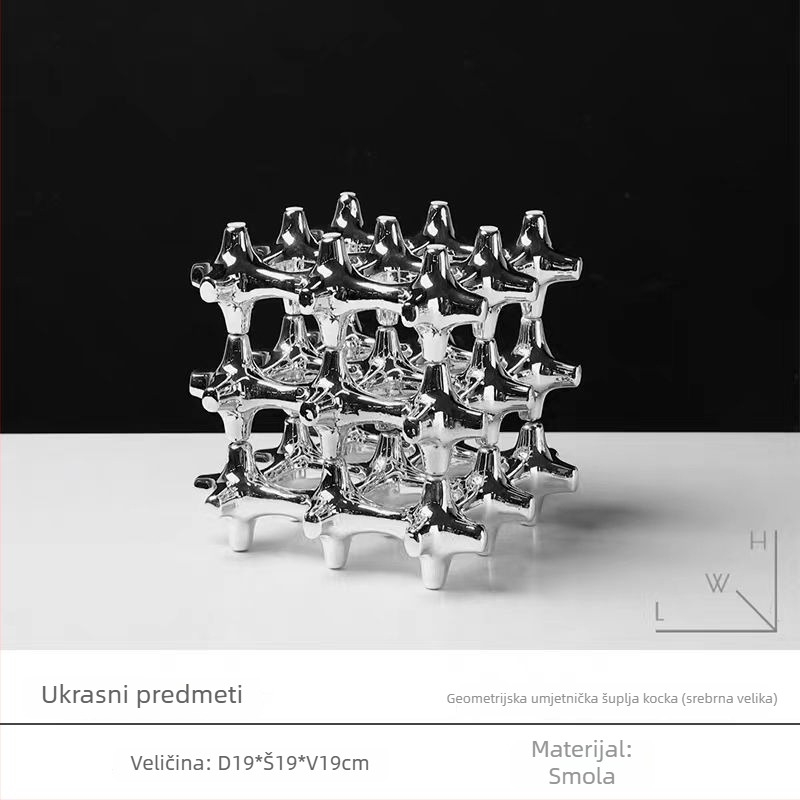 Moderna geometrijska kubična dekorativna figura za dom i ured