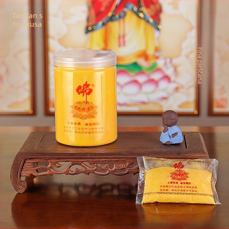 Ručno izrađen držač za tamjan sa zlatnim pijeskom, 1000 g, Samadhi Incense