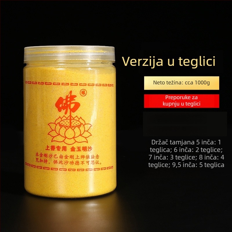 Ručno izrađen držač za tamjan sa zlatnim pijeskom, 1000 g, Samadhi Incense