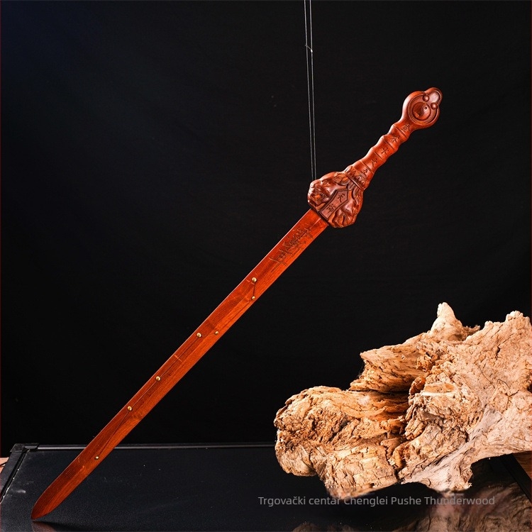 Thunderwood Taoist Sword – Peachwood and Jujube Wood, Big Dipper Stars, Tianshi Sword, Five Thunder Sword