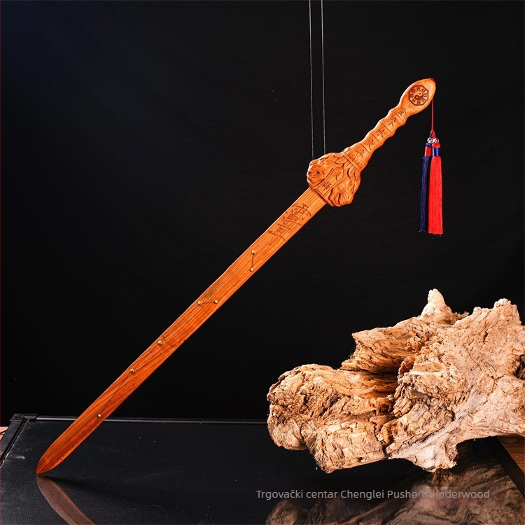 Thunderwood Taoist Sword – Peachwood and Jujube Wood, Big Dipper Stars, Tianshi Sword, Five Thunder Sword
