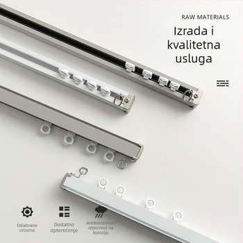 3,2 mm aluminijska legura, tiha zavjesna šina s kliznim kolom, ravna šina — Zhangsuju