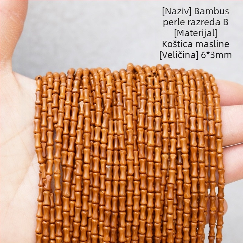 Gravirani privjesak od maslininog jezgra sa užetom, 6×3 – DIY dodatak