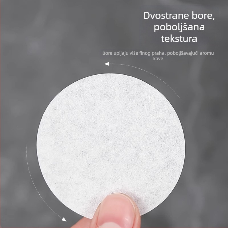 Filter papir za kavu za moka lonac i francusku prešu, okruglog oblika