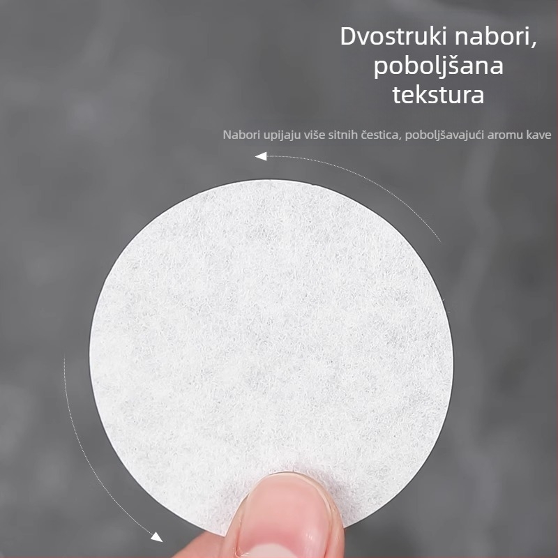 Filter papir za kavu za moka lonac i francusku prešu, okruglog oblika