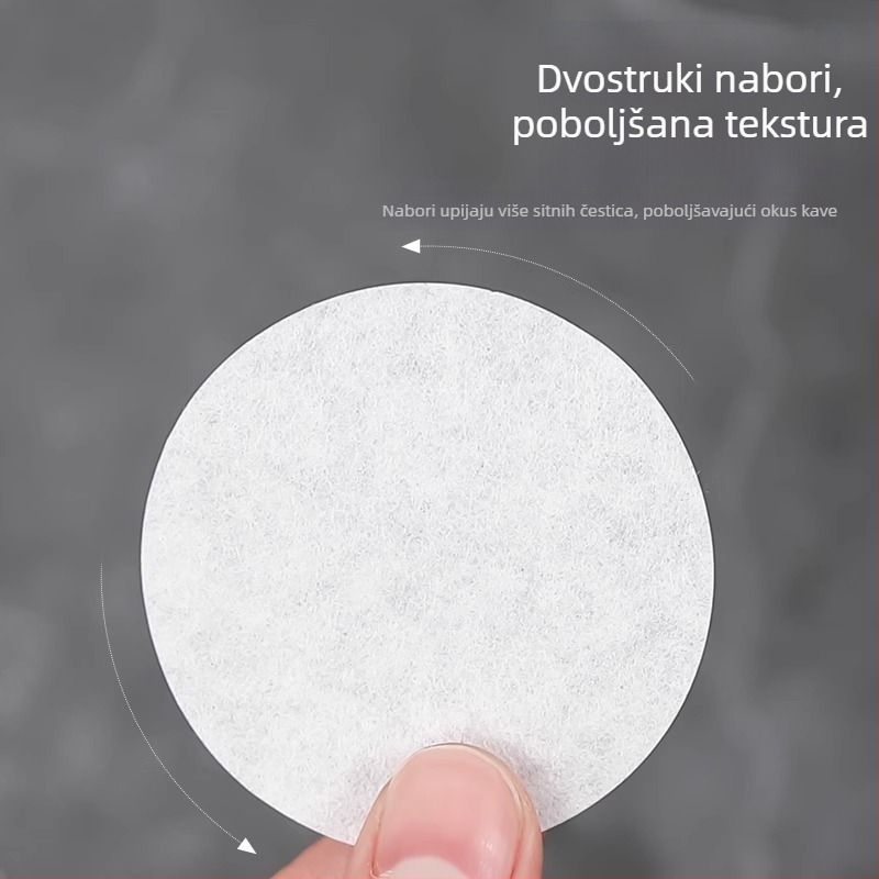 Filter papir za kavu za moka lonac i francusku prešu, okruglog oblika
