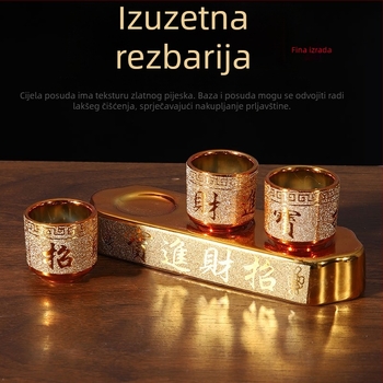 Keramička čaša za ponudu Bogu bogatstva – kućna sveta čaša za vodu, čaj i vino