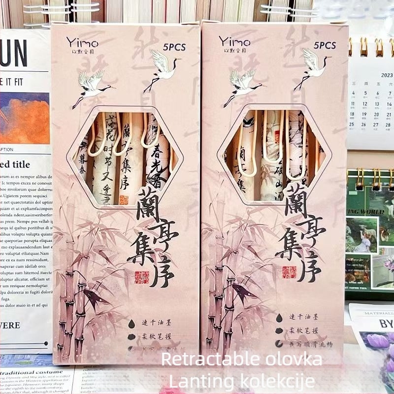 Kineskog stila Orchid Pavilion – retraktibilno gel pero 0,5 mm, brzo suši za učenike