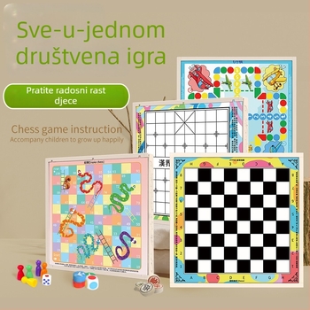 Edukativna društvena igra za djecu: Flying Chess i Gomoku — višefunkcionalna šahovska ploča, sve-u-jednom