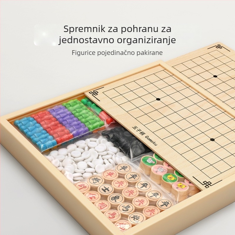 Edukativna društvena igra za djecu: Flying Chess i Gomoku — višefunkcionalna šahovska ploča, sve-u-jednom