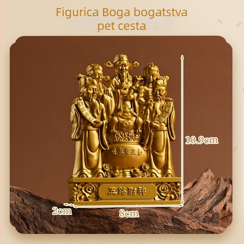 Figura Boga bogatstva – metalna ukrasna skulptura za dom i ured