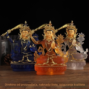 Statua Manjushri Bodhisattva od Liuli stakla za kućni oltar i dnevni boravak