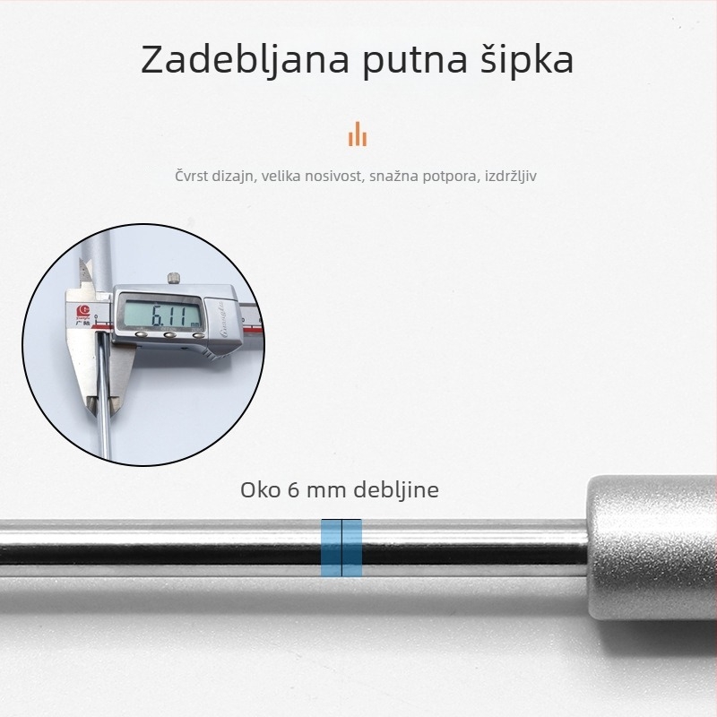 Gasna opruga za preklopna vrata ormarića, teleskopska šipka, hardver za namještaj