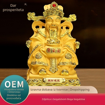 Feng Shui statua Boga bogatstva za ulazni hodnik i dnevni boravak, dekorativna figura za dom i posao