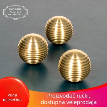 Hanxiang HK0001 Kuglasta ručka od mesinga, nordijski minimalistički stil, zlatni završetak za ormariće, ladice i garderobe