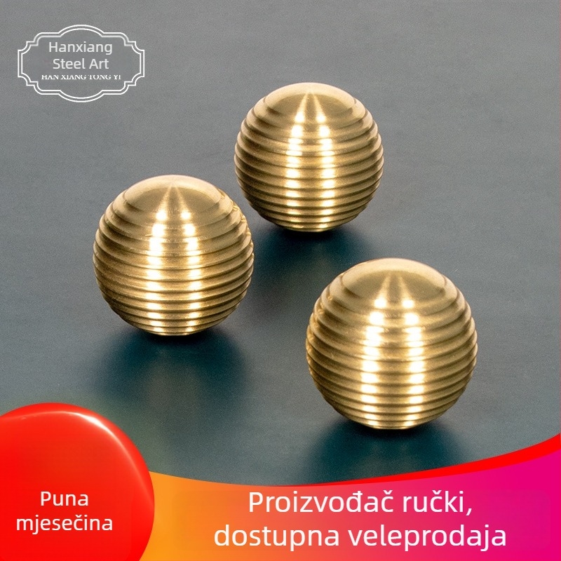 Hanxiang HK0001 Kuglasta ručka od mesinga, nordijski minimalistički stil, zlatni završetak za ormariće, ladice i garderobe