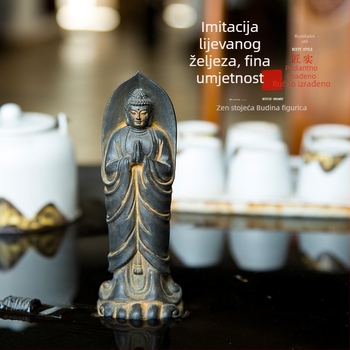 Nova zen-stil Shakyamuni Buddha stojeća figura, ručno izrađena mala figura za stolni oltar