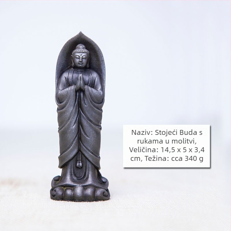 Nova zen-stil Shakyamuni Buddha stojeća figura, ručno izrađena mala figura za stolni oltar