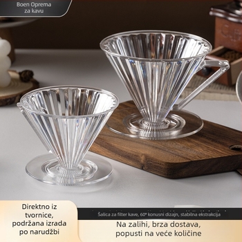 Na skladištu: plastični filter za kavu, prozirna konusna drip posuda za dijeljenje