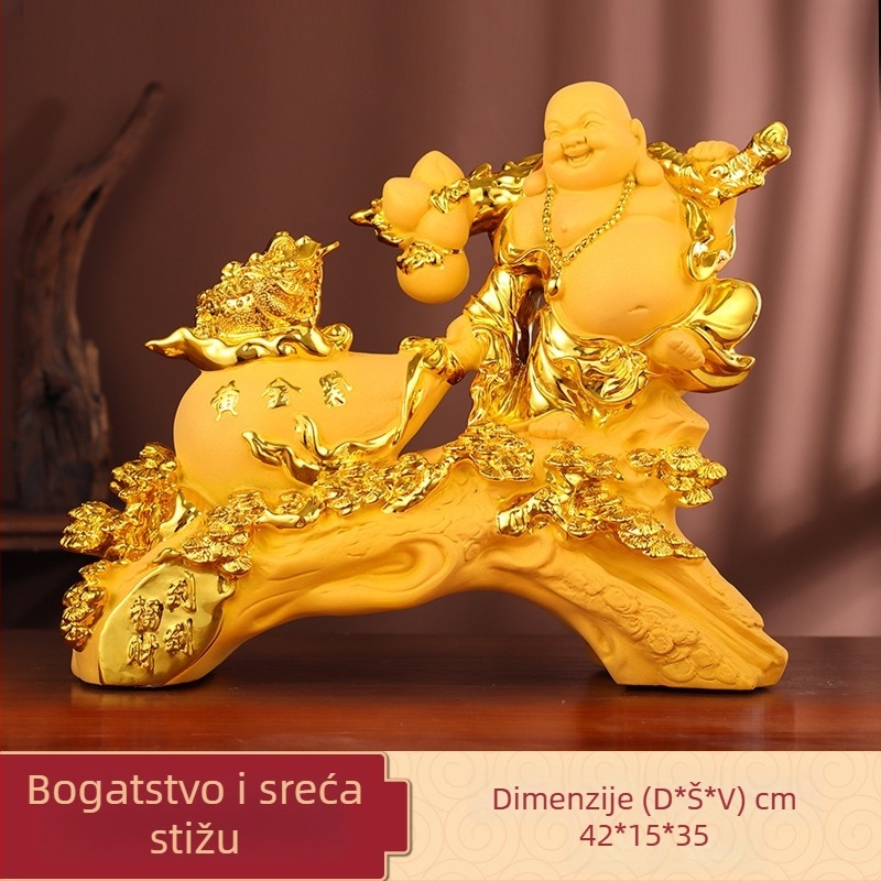 Figura Maitreya Bude, Osmijeh Budhe uz vrećicu, Dekor za dom i ured
