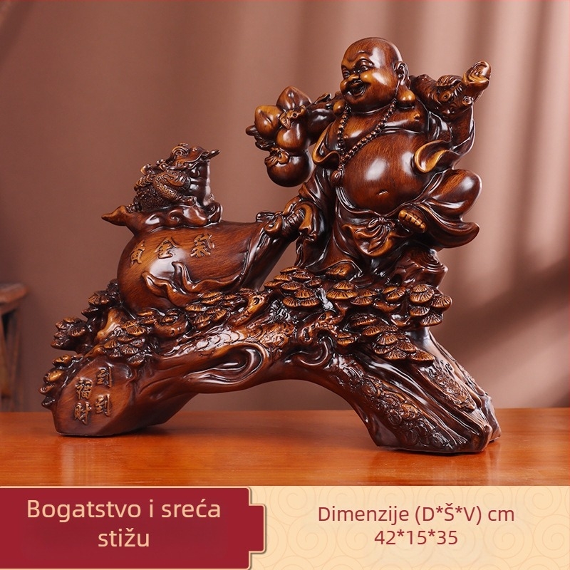 Figura Maitreya Bude, Osmijeh Budhe uz vrećicu, Dekor za dom i ured