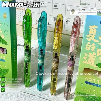 Gel olovka Mule ST s mirisom cvijeća, automatski mehanizam, 0,5 mm, crna tinta