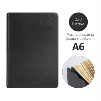 Believe Knjiga Biblije – Super debela, mali format, PU imitacija kože, zlatni rub, vintage prazna bilježnica, A6