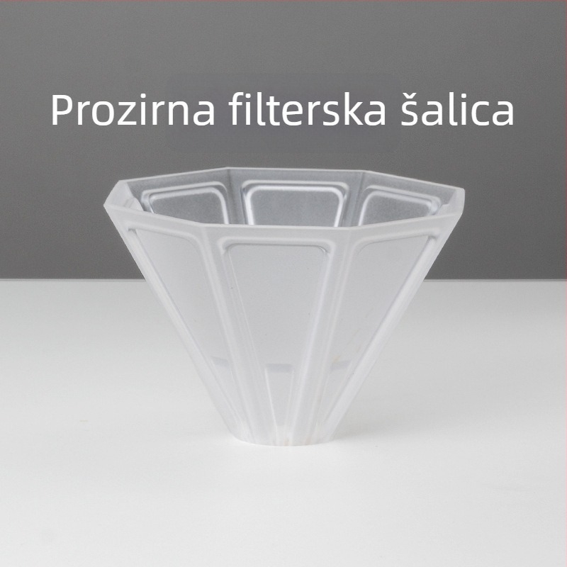 Keramički šalica za filtriranje kave za ručno kuhanje, osmerokutni filtar, filtr za mljevenu kavu, kućni kuhinjski pribor za kavu