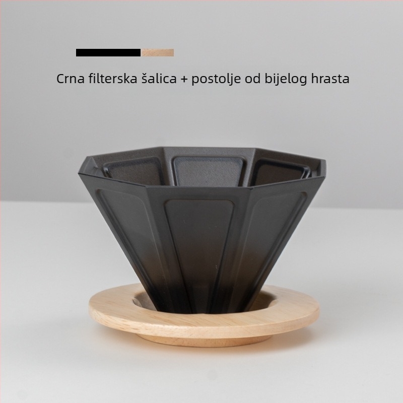 Keramički šalica za filtriranje kave za ručno kuhanje, osmerokutni filtar, filtr za mljevenu kavu, kućni kuhinjski pribor za kavu
