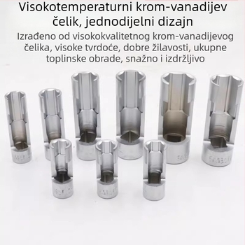 9-dijelni set za demontažu gorivnog cijevi uz ključ za senzor kisika i skup alata za popravak gorivovoda
