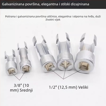 9-dijelni set za demontažu gorivnog cijevi uz ključ za senzor kisika i skup alata za popravak gorivovoda