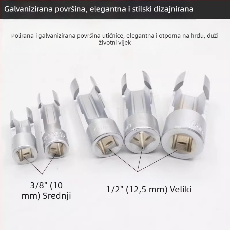 9-dijelni set za demontažu gorivnog cijevi uz ključ za senzor kisika i skup alata za popravak gorivovoda