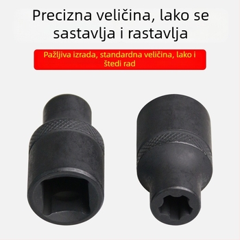 Alat za demontažu vijaka poklopca baterije Tesla, EP petokraki-šestokraki ključ, E-tip utičnica s velikim zubima