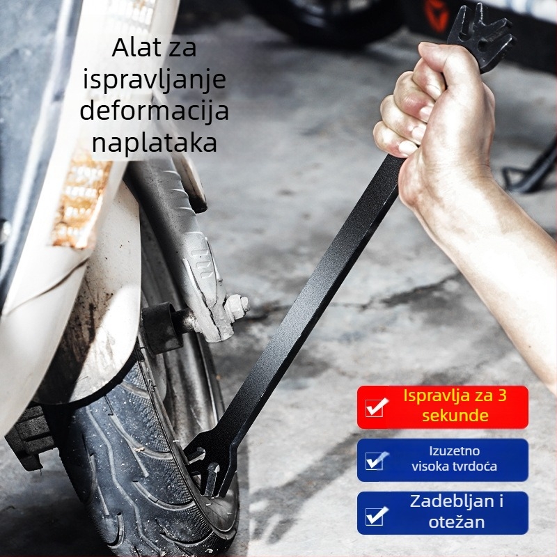 Alat za korekciju deformacije felge električnog vozila, čelik, s debelim protukliznim slojem, univerzalni alat za deformacije felgi